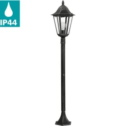 Eglo NAVEDO Staande lampen aluminium zwart, zilver-patina / Glas helder H: 1200 mm | Ø 230 mm Outlet