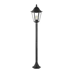 Eglo NAVEDO Staande lampen aluminium zwart, zilver-patina / Glas helder H: 1200 mm | Ø 230 mm Outlet