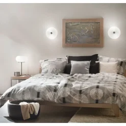 Eglo OPTICA Wand-/plafondlamp staal nikkel-mat / glas opaal-mat wit H: 210 mm | Ø 375 mm Best