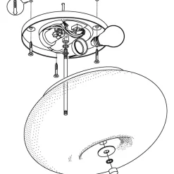 Eglo OPTICA Wand-/plafondlamp staal nikkel-mat / glas opaal-mat wit H: 210 mm | Ø 375 mm Best