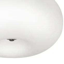 Eglo OPTICA Wand-/plafondlamp staal nikkel-mat / glas opaal-mat wit H: 210 mm | Ø 375 mm Best