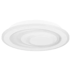 Eglo PALAGIANO 1 Plafondarmaturen staal wit / kunststof, staal satijn, wit H: 50 mm | Ø 300 mm Discount