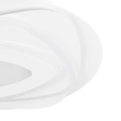 Eglo PALAGIANO Plafondarmaturen staal wit / kunststof, staal satijn, wit H: 55 mm | Ø 300 mm