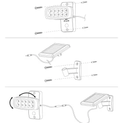 Eglo PALIZZI Wandlamp Kunststof zwart / Kunststof transparant H: 145 mm Sale
