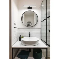 Eglo PANDELLA 1 Spiegelarmaturen aluminium, kunststof zwart / Kunststof wit H: 40 mm Outlet