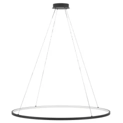 Eglo PARRUTA hanglamp aluminium, staal zwart / Kunststof wit H: 1500 mm | Ø 990 mm Discount