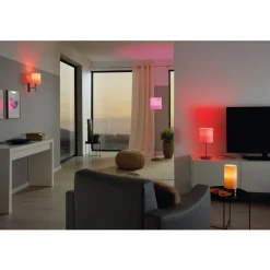 Eglo PASTERI Tafellampen staal nikkel-mat / textiel wit H: 255 mm | Ø 120 mm Hot