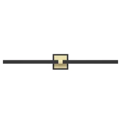 Eglo PEGUERA Wandlamp aluminium, staal zwart, geborsteld messing / Kunststof wit H: 110 mm New