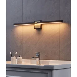 Eglo PEGUERA Wandlamp aluminium, staal zwart, geborsteld messing / Kunststof wit H: 110 mm New