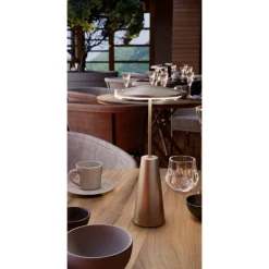 Eglo PICCOLA Tafellampen staal donker brons / Kunststof wit H: 280 mm | Ø 130 mm Hot