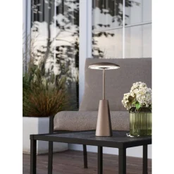 Eglo PICCOLA Tafellampen staal donker brons / Kunststof wit H: 280 mm | Ø 130 mm Hot