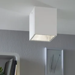 Eglo POLASSO Plafondarmaturen aluminium, kunststof wit, zilver H: 120 mm Outlet