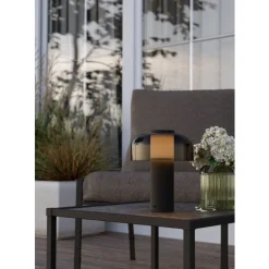 Eglo PONENTE Tafellampen staal zwart / Kunststof zwart-transparant H: 200 mm | Ø 160 mm Sale