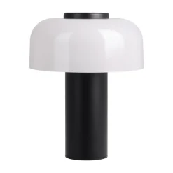 Eglo PONENTE Tafellampen staal zwart / Glas wit H: 200 mm | Ø 160 mm Online