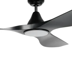 Eglo PORTSEA Ventilator met licht ABS zwart-mat / acryl melkkleurig H: 295 mm | Ø 1320 mm Discount