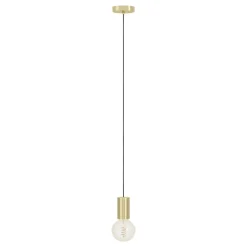 Eglo POZUETA 1 hanglamp staal geelkoper-geborsteld H: 1100 mm | Ø 65 mm