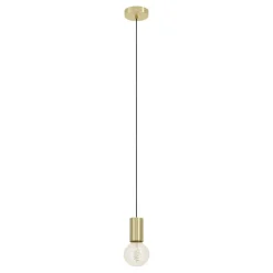 Eglo POZUETA 1 hanglamp staal geelkoper-geborsteld H: 1100 mm | Ø 65 mm