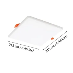 Eglo RAPITA inbouwarmatuur aluminium wit / Kunststof wit H: 20 mm Discount