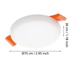 Eglo RAPITA inbouwarmatuur aluminium wit / Kunststof wit H: 20 mm | Ø 75 mm Discount