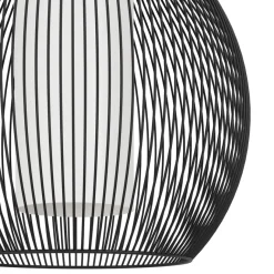 Eglo RAZONI 1 hanglamp staal zwart / staal, glas zwart, wit H: 1100 mm | Ø 325 mm New