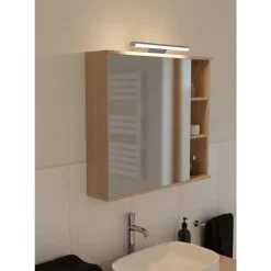 Eglo REGELLO-Z Spiegelarmaturen kunststof, aluminium chroom, zilver / Kunststof wit H: 40 mm Online