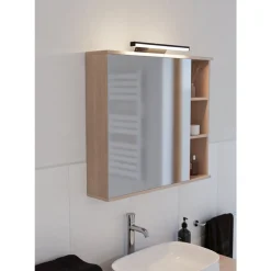 Eglo REGELLO-Z Spiegelarmaturen kunststof, aluminium zwart / Kunststof wit H: 40 mm Sale