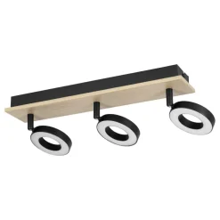 Eglo RIELVES spot hout, staal bruin, zwart / Kunststof wit H: 175 mm Hot