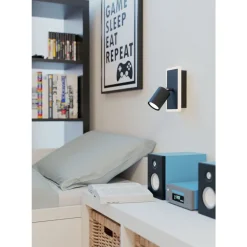 Eglo RIMBOCCHI 1 spot staal zwart / Kunststof satijn H: 140 mm Discount