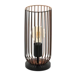 Eglo ROCCAMENA Tafellampen staal zwart, koper H: 310 mm | Ø 130 mm Outlet