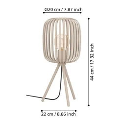 Eglo ROMAZZINA Tafellampen staal zandkleuren H: 435 mm | Ø 200 mm New