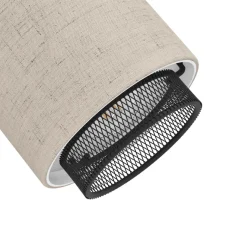 Eglo ROSLEY spot staal zwart / textiel, linnen natuur H: 110 mm | Ø 90 mm Hot