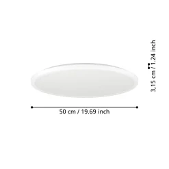 Eglo ROVITO Plafondarmaturen Kunststof wit / Kunststof wit H: 32 mm | Ø 500 mm