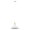 Eglo SABINAR hanglamp staal wit / Hout bruin H: 1100 mm | Ø 400 mm Best