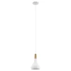 Eglo SABINAR hanglamp staal wit / Hout bruin H: 1100 mm | Ø 180 mm New