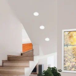 Eglo SALABATE inbouwarmatuur aluminium wit / Glas helder Ø 88 mm New