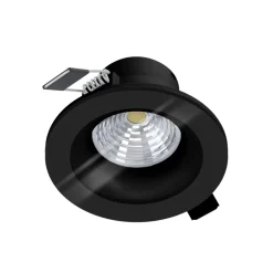 Eglo SALABATE inbouwarmatuur aluminium zwart / Glas helder Ø 88 mm Clearance