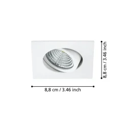 Eglo SALICETO inbouwarmatuur aluminium wit H: 42 mm Discount