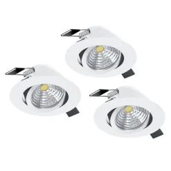 Eglo SALICETO inbouwarmatuur aluminium wit / Glas helder, wit H: 42 mm | Ø 88 mm Hot