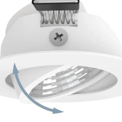 Eglo SALICETO inbouwarmatuur aluminium wit / Glas helder, wit H: 42 mm | Ø 88 mm Hot