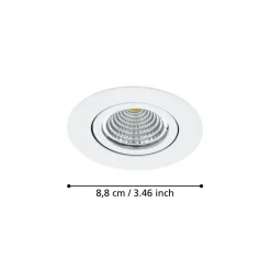 Eglo SALICETO inbouwarmatuur aluminium wit H: 42 mm | Ø 88 mm New