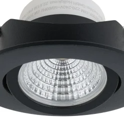 Eglo SALICETO inbouwarmatuur aluminium zwart H: 42 mm | Ø 88 mm Clearance