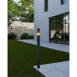 Eglo SALLE Staande lampen aluminium, kunststof zwart / Kunststof zwart-transparant H: 1100 mm | Ø 75 mm New