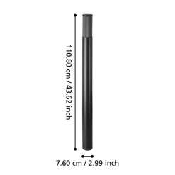 Eglo SALLE Staande lampen aluminium, kunststof zwart / Kunststof zwart-transparant H: 1100 mm | Ø 75 mm New