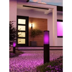 Eglo SALLE Wandlamp aluminium, kunststof zwart / Kunststof zwart-transparant H: 310 mm | Ø 75 mm New