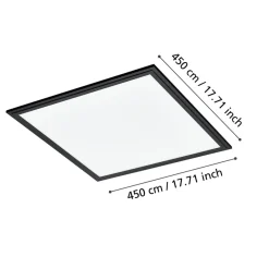 Eglo SALOBRENA 1 Plafondarmaturen aluminium zwart / Kunststof wit H: 50 mm Best