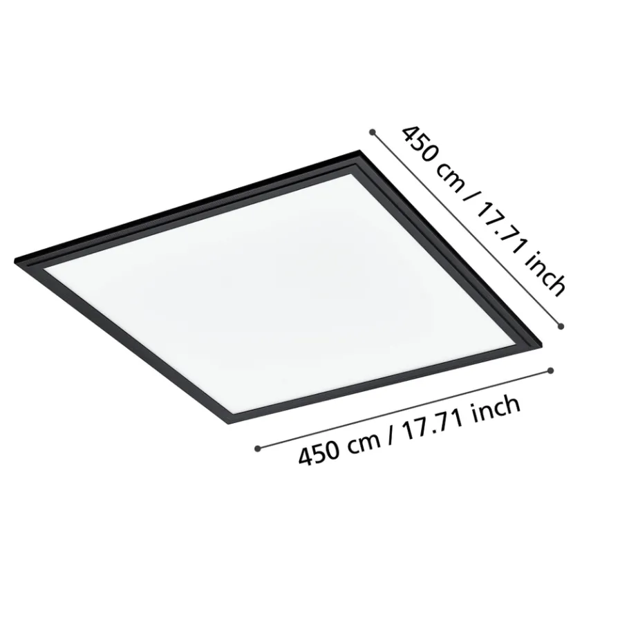 Eglo SALOBRENA 1 Plafondarmaturen aluminium zwart / Kunststof wit H: 50 mm Best