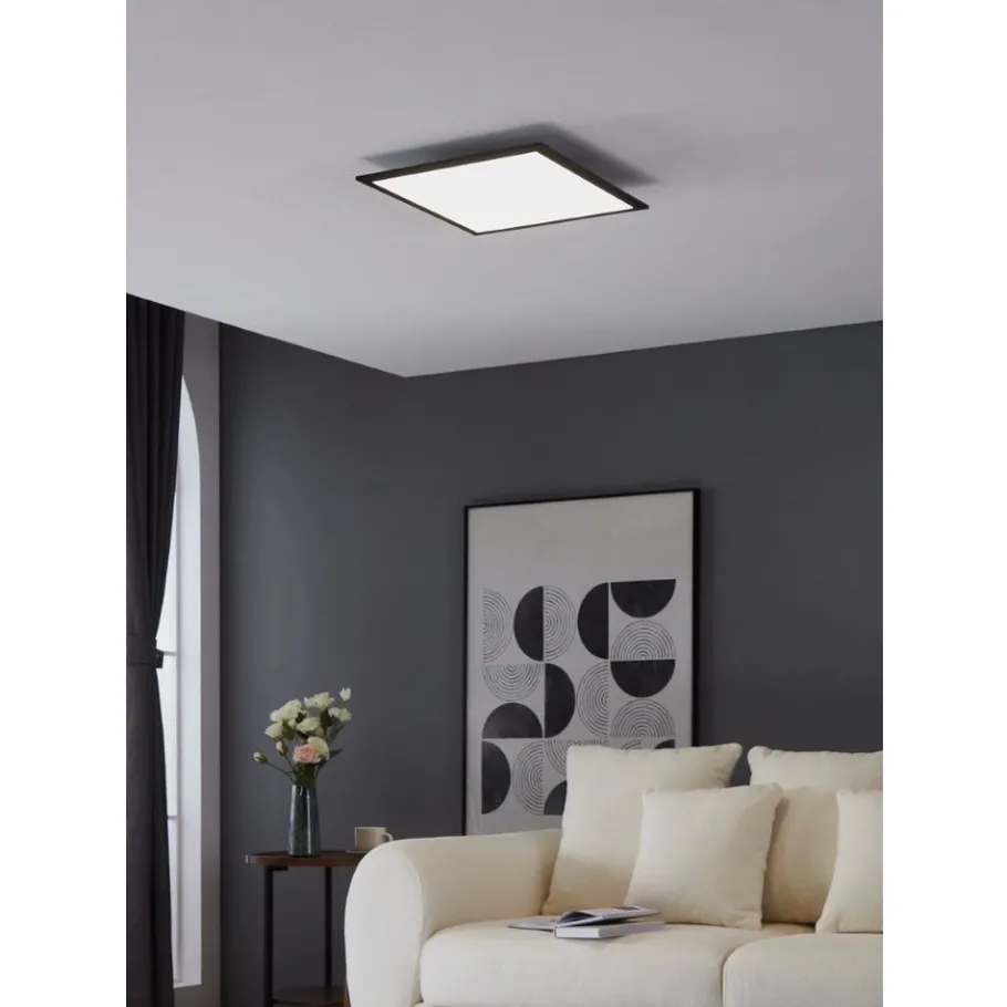 Eglo SALOBRENA 1 Plafondarmaturen aluminium zwart / Kunststof wit H: 50 mm Best