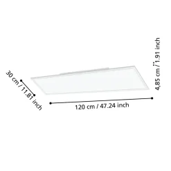 Eglo SALOBRENA-Z Plafondarmaturen aluminium wit / Kunststof wit H: 50 mm Discount