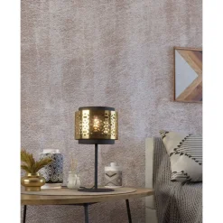 Eglo SANDBACH Tafellampen staal zwart, geelkoper H: 450 mm | Ø 240 mm Online