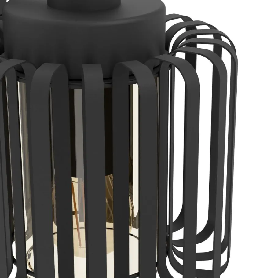 Eglo SELINUS Wandlamp staal zwart / Glas helder H: 220 mm Hot